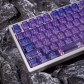 104+52 PC Crystal Purple Semitransparent Backlit Cool Keycaps Set Screen Printing for Cherry MX Mechanical Keyboard